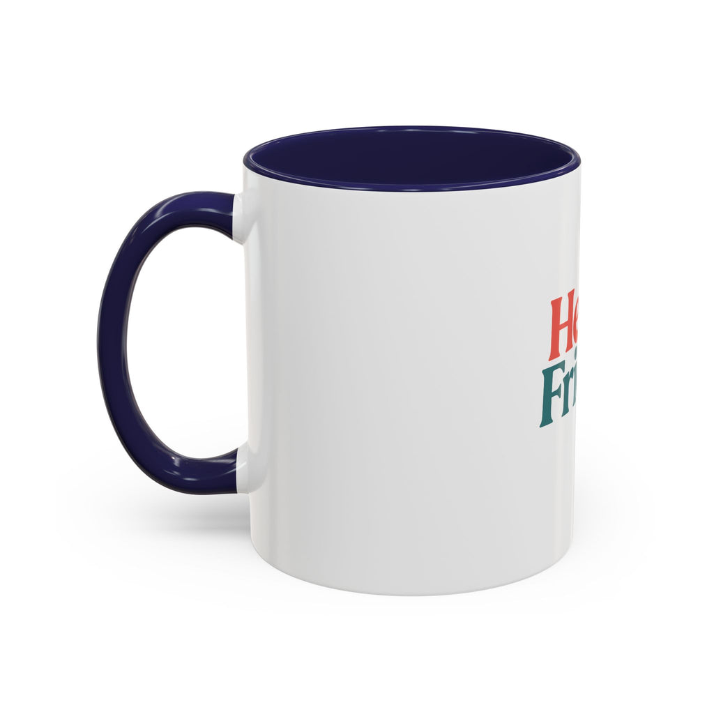 Hello Friends Accent Coffee Mug - Retro Color Typography 11/15oz