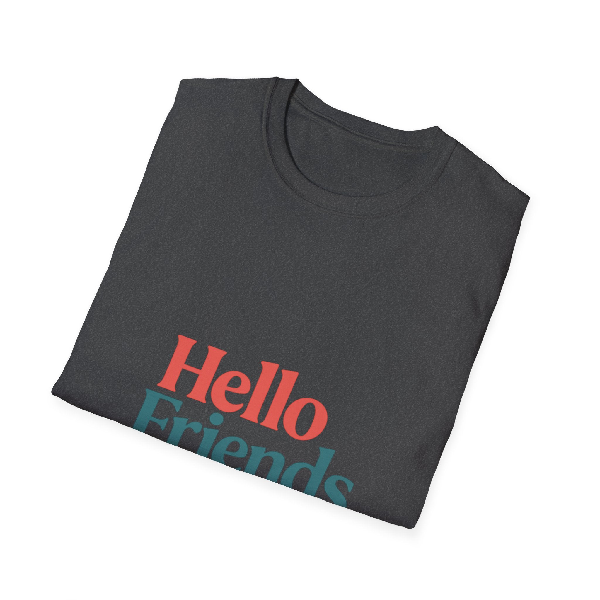 Hello Friends T-Shirt — Retro Two-Tone Greeting Tee