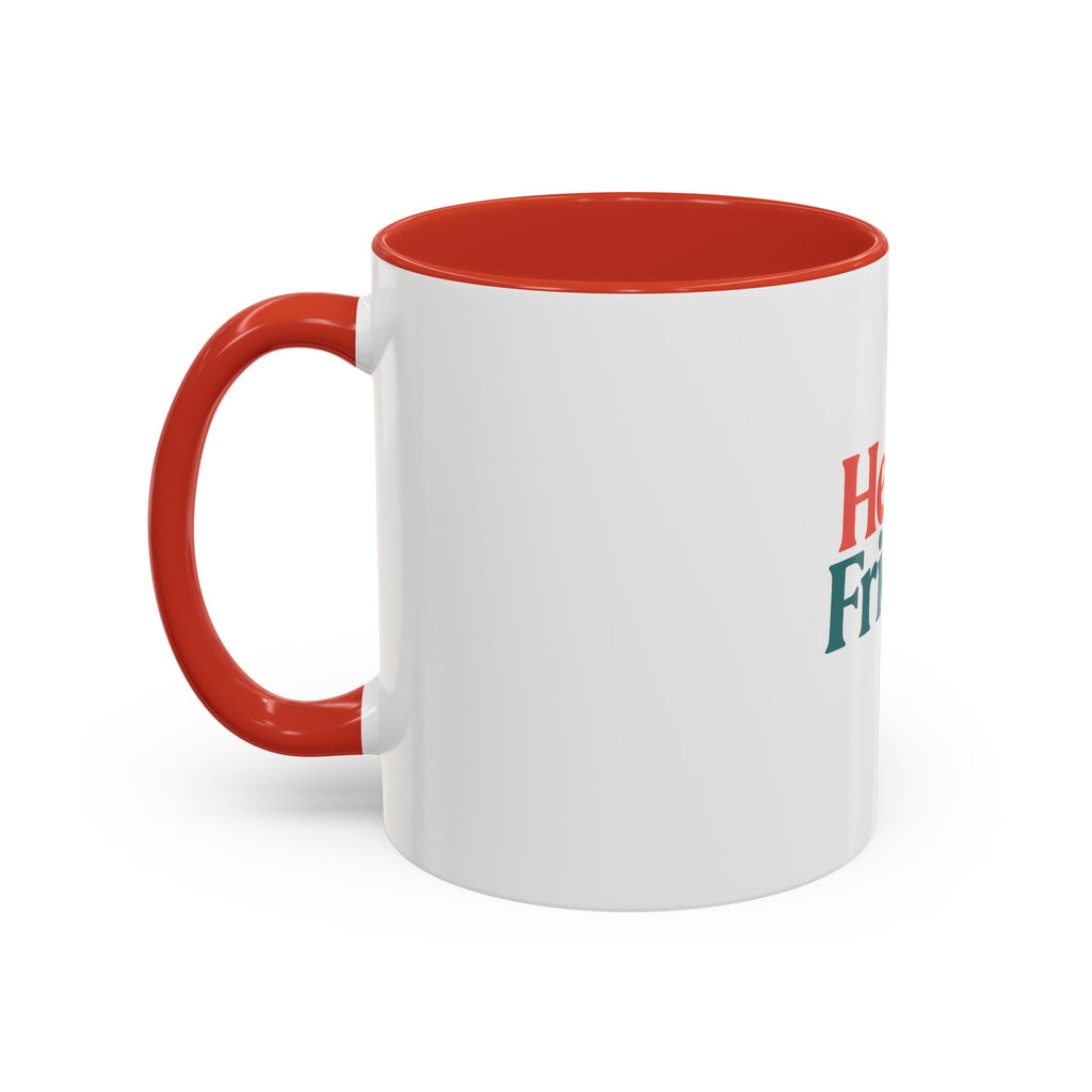 Hello Friends Accent Coffee Mug - Retro Color Typography 11/15oz