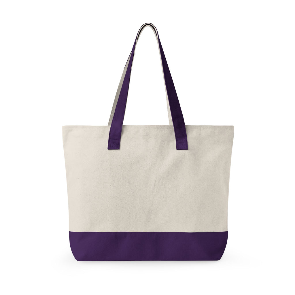 Canvas Tote — "Hello Friends" Tropical Beach Zip Tote