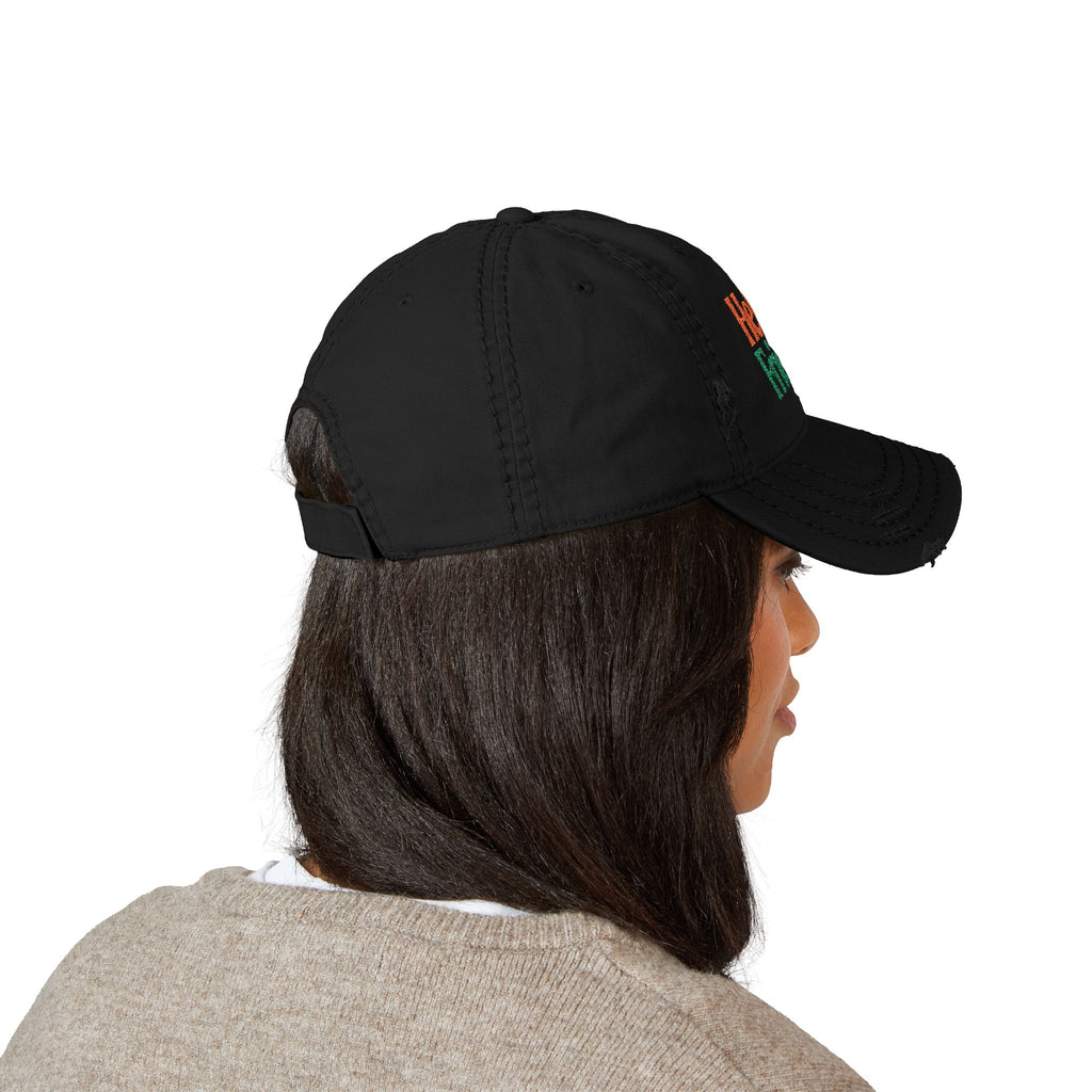 Hello Friends Embroidered Distressed Dad Hat