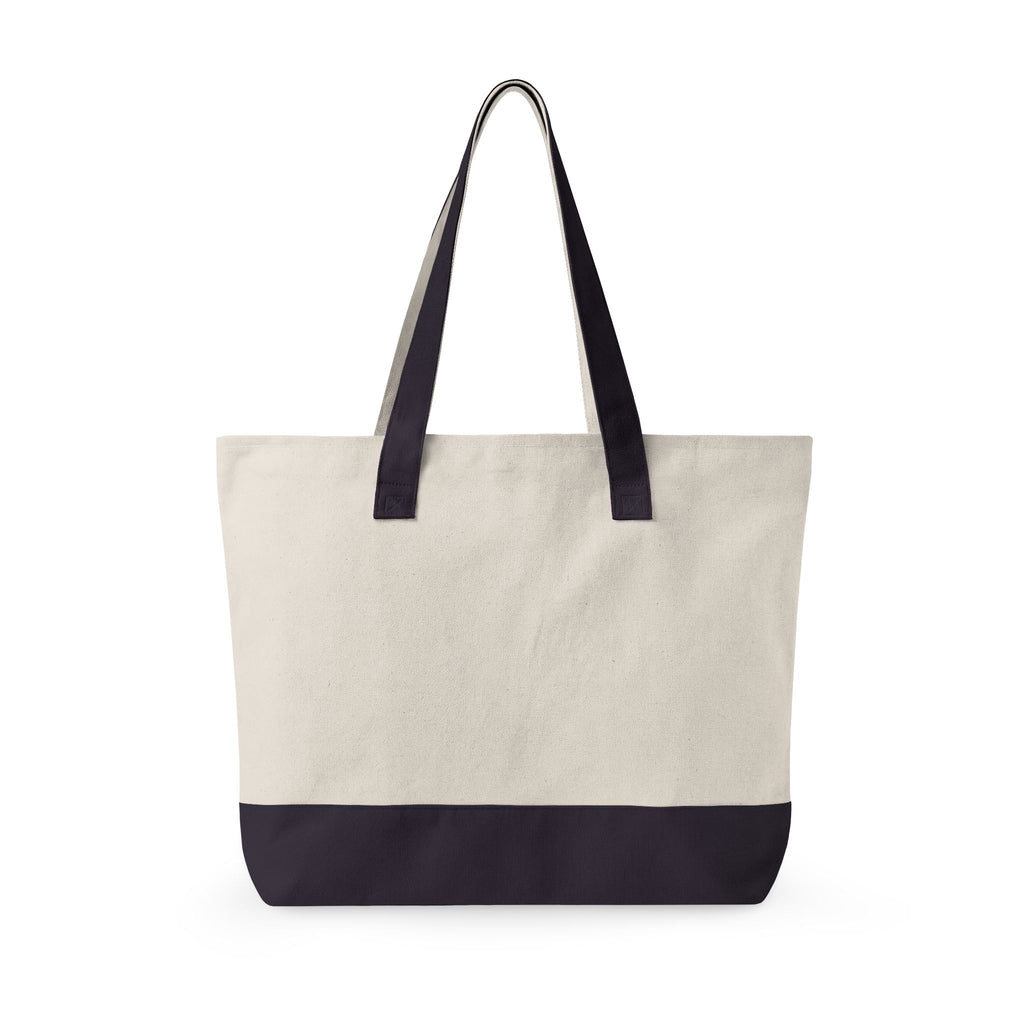 Canvas Tote — "Hello Friends" Tropical Beach Zip Tote