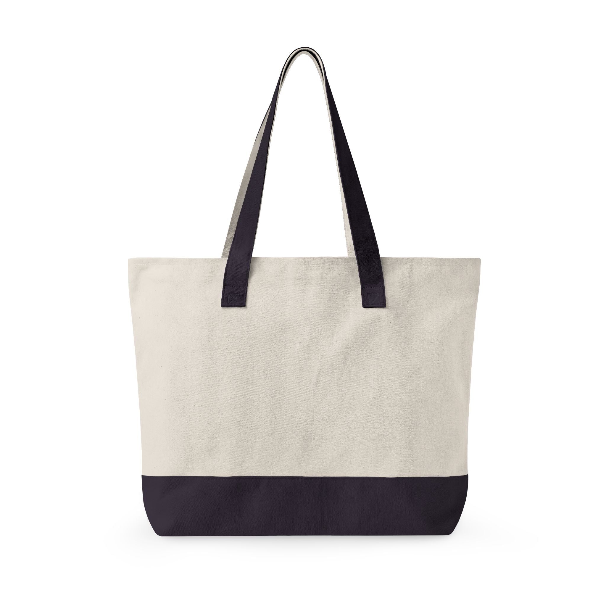 Canvas Tote — "Hello Friends" Tropical Beach Zip Tote