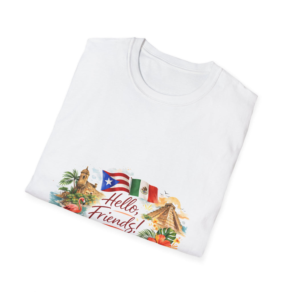 Hello, Friends! Tropical Puerto Rico & Mexico Vacation T-Shirt
