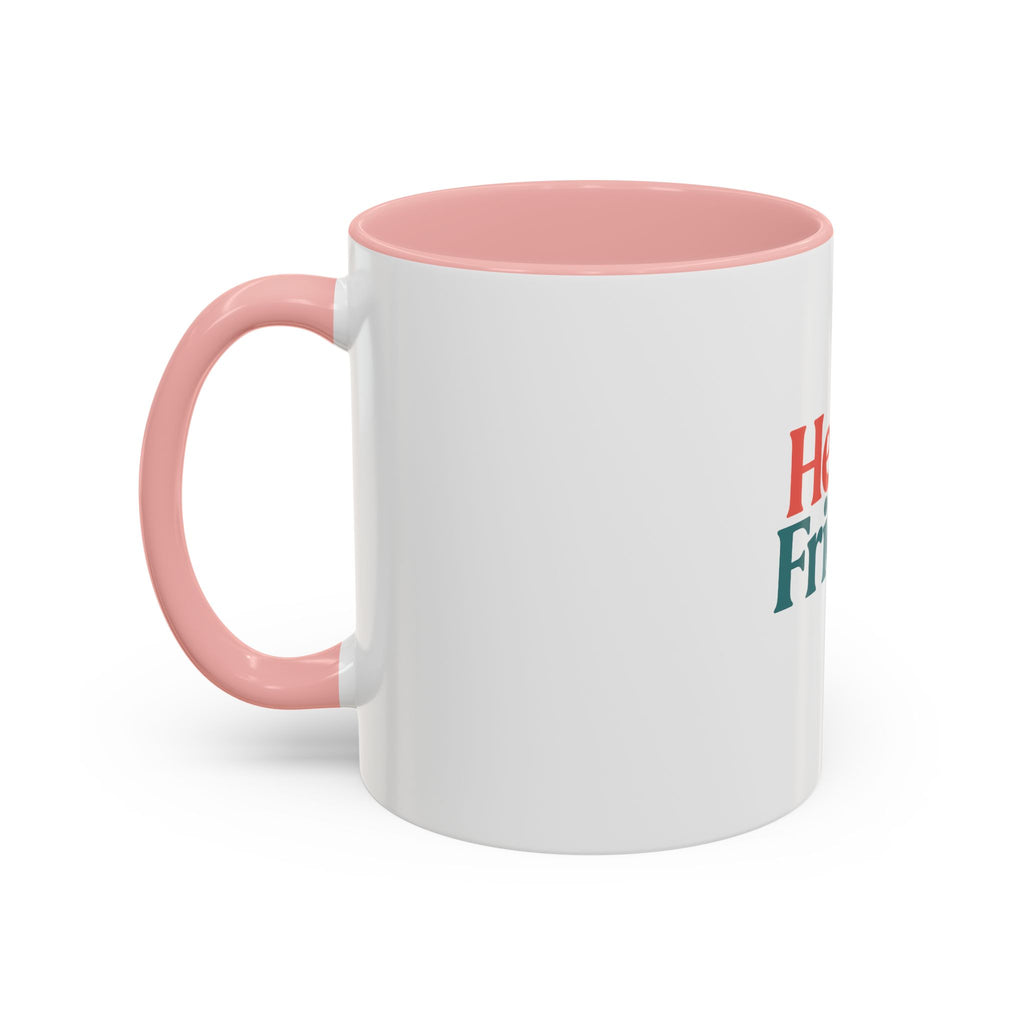 Hello Friends Accent Coffee Mug - Retro Color Typography 11/15oz