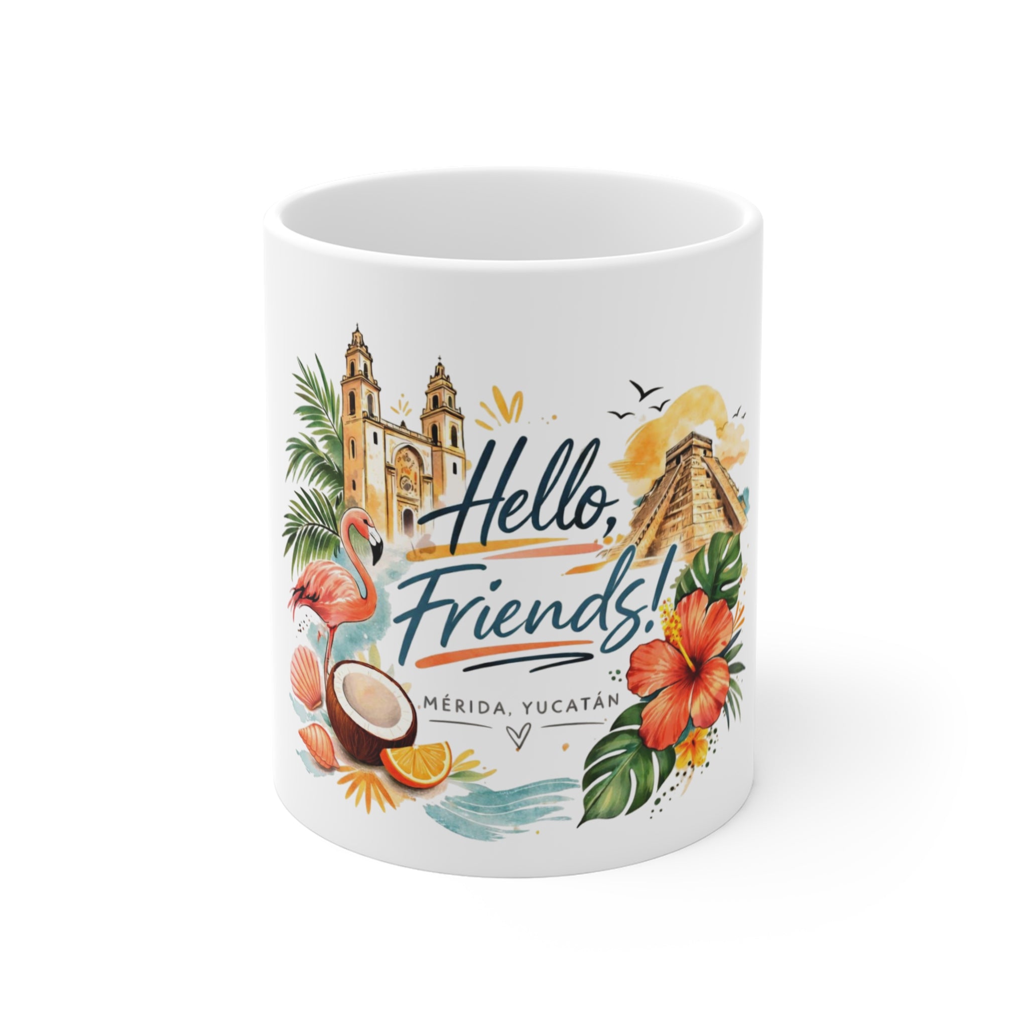 Hello, Friends! Mérida Yucatán 11oz Travel Coffee Mug