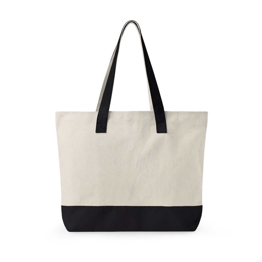 Canvas Tote — "Hello Friends" Tropical Beach Zip Tote
