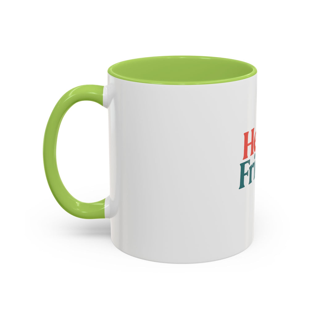 Hello Friends Accent Coffee Mug - Retro Color Typography 11/15oz