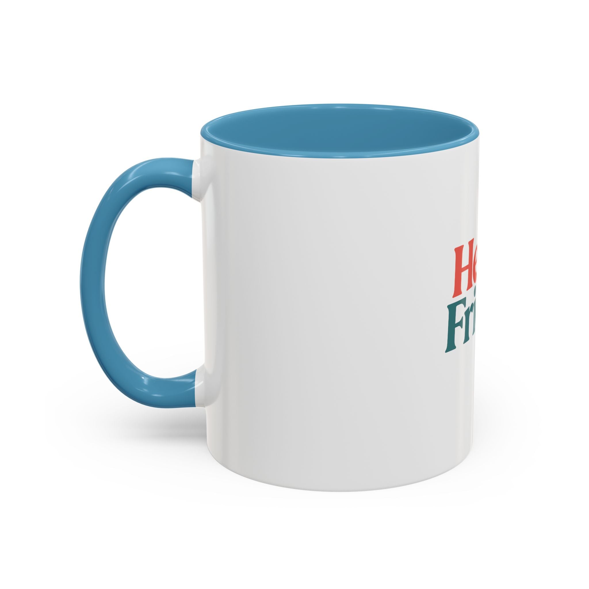 Hello Friends Accent Coffee Mug - Retro Color Typography 11/15oz