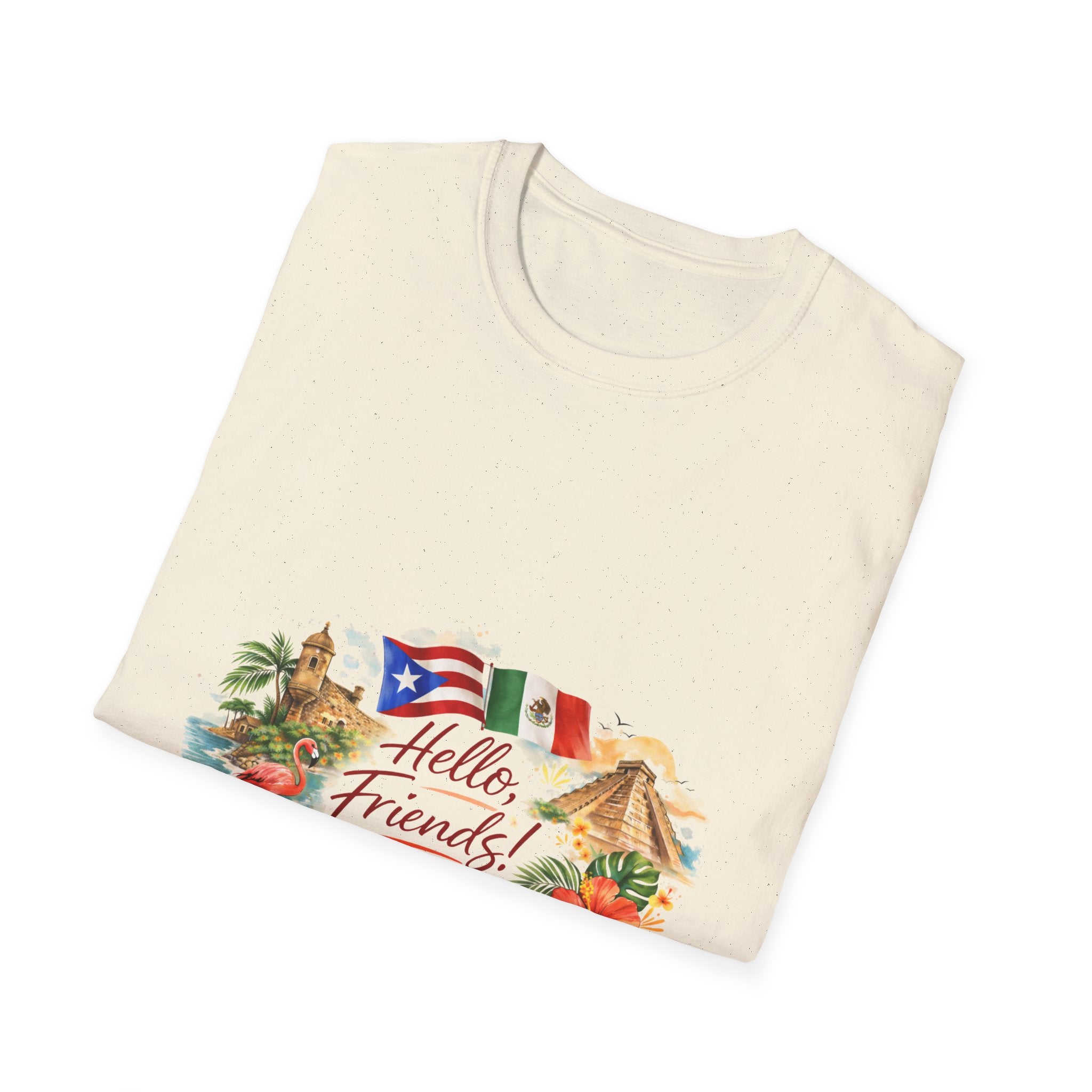 Hello, Friends! Tropical Puerto Rico & Mexico Vacation T-Shirt