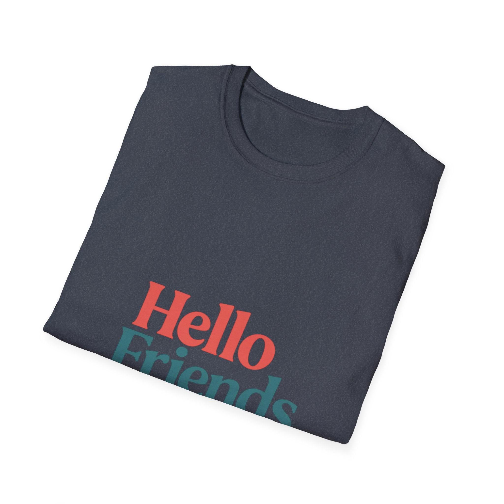 Hello Friends T-Shirt — Retro Two-Tone Greeting Tee