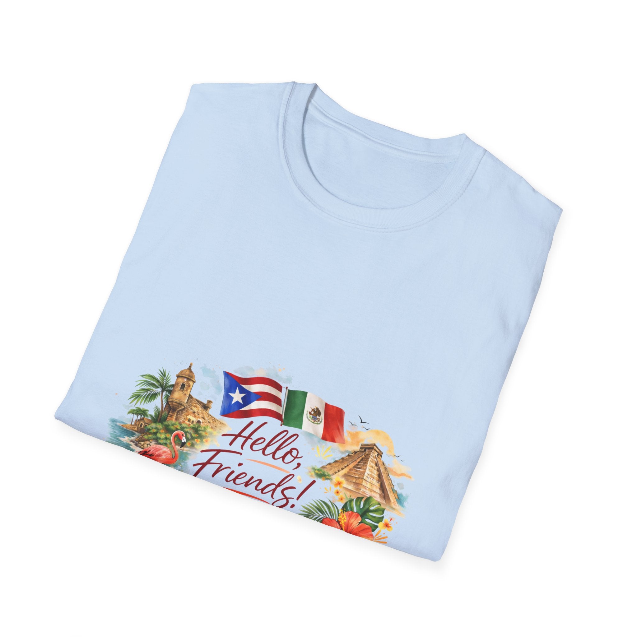 Hello, Friends! Tropical Puerto Rico & Mexico Vacation T-Shirt