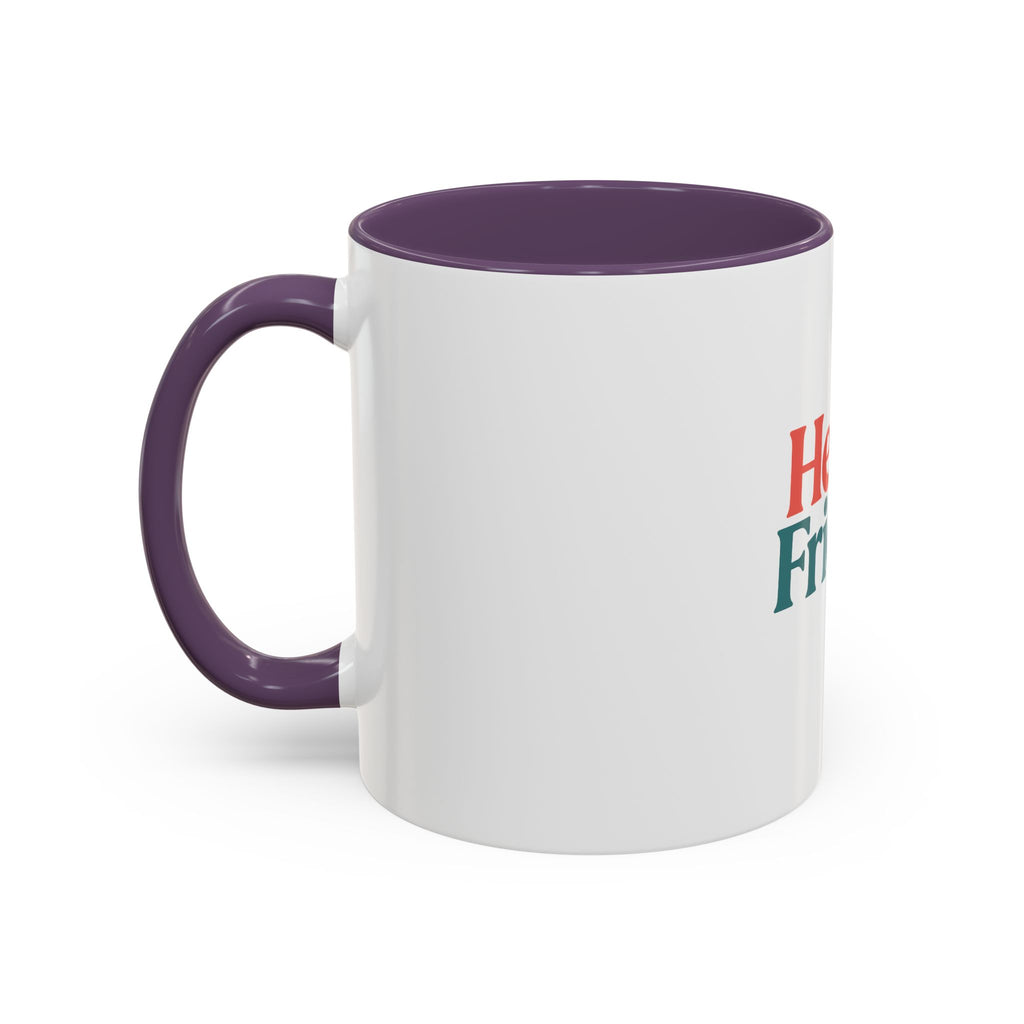 Hello Friends Accent Coffee Mug - Retro Color Typography 11/15oz