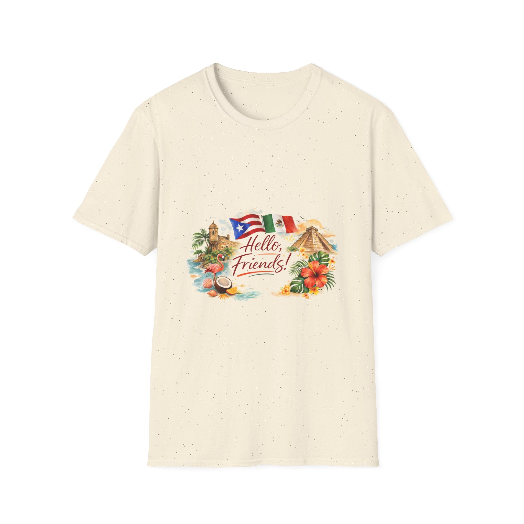 Hello, Friends! Tropical Puerto Rico & Mexico Vacation T-Shirt