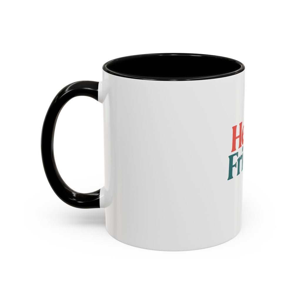 Hello Friends Accent Coffee Mug - Retro Color Typography 11/15oz