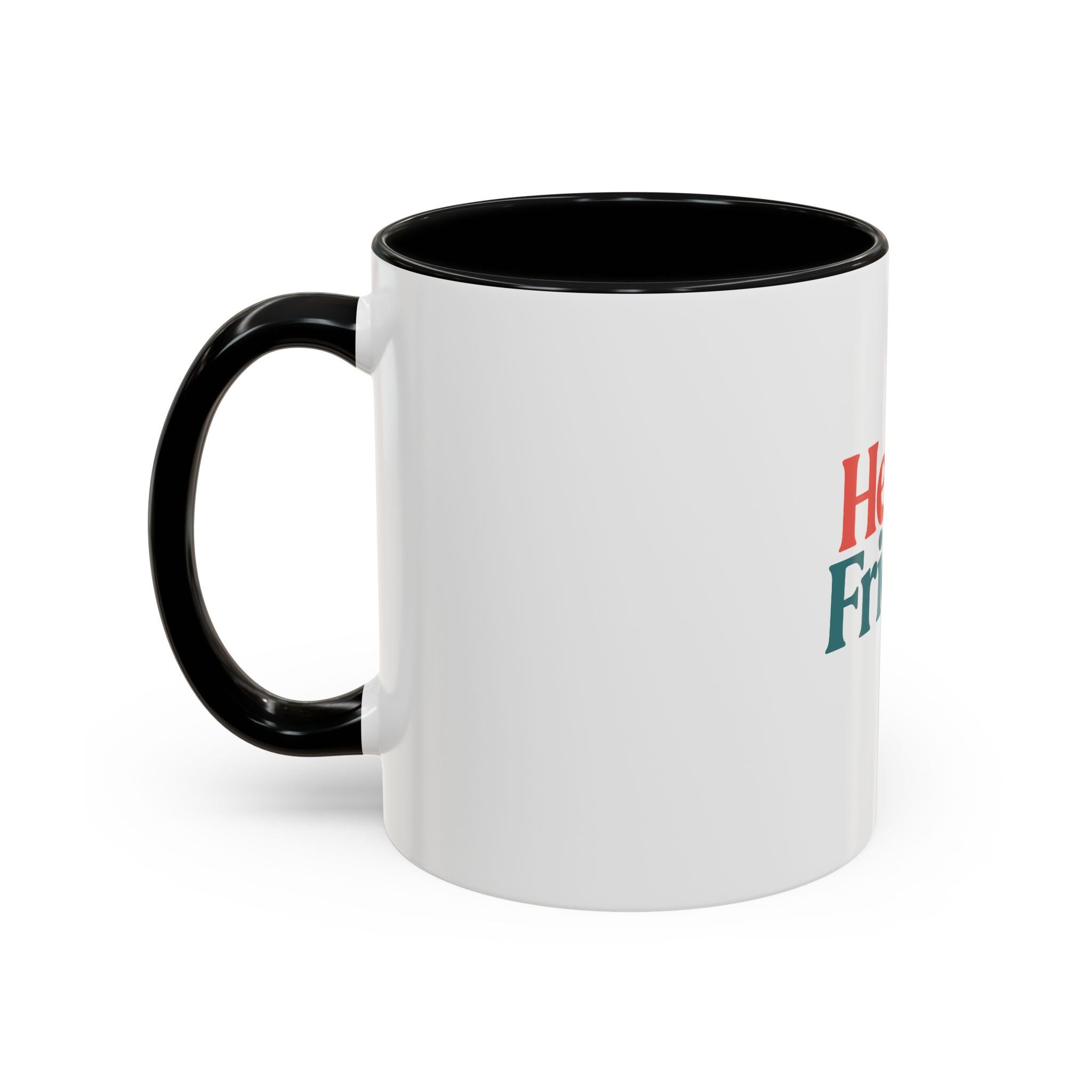Hello Friends Accent Coffee Mug - Retro Color Typography 11/15oz