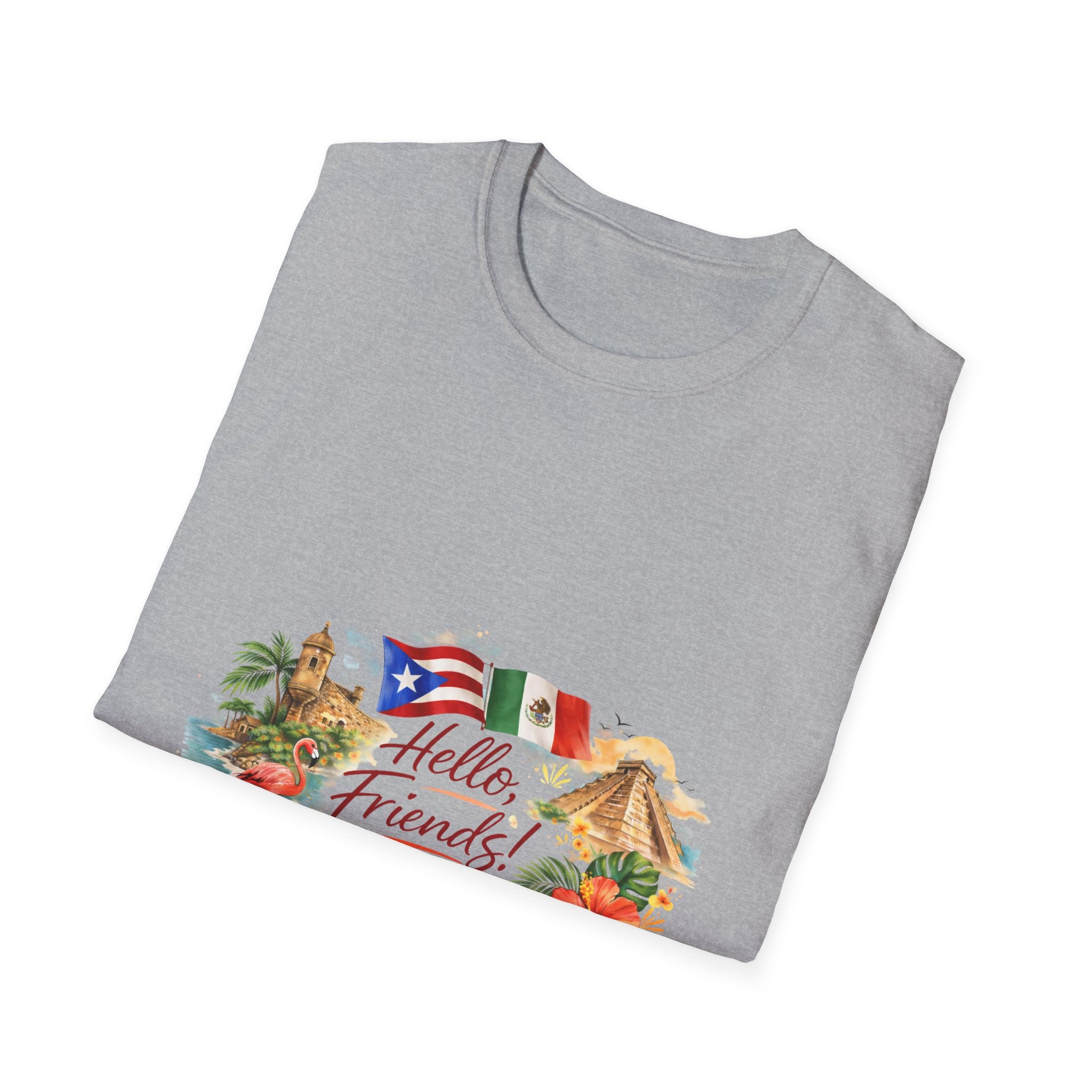 Hello, Friends! Tropical Puerto Rico & Mexico Vacation T-Shirt