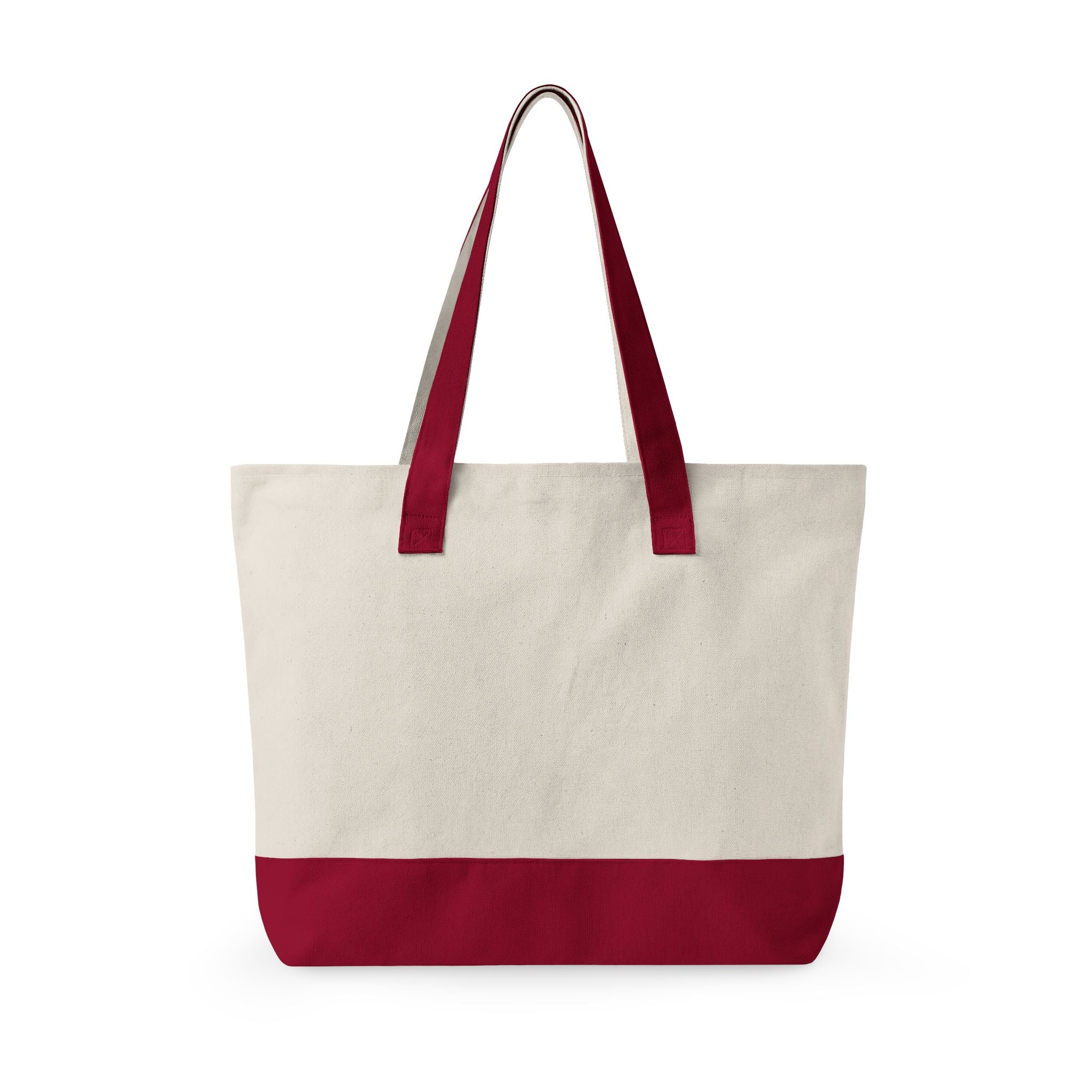 Canvas Tote — "Hello Friends" Tropical Beach Zip Tote