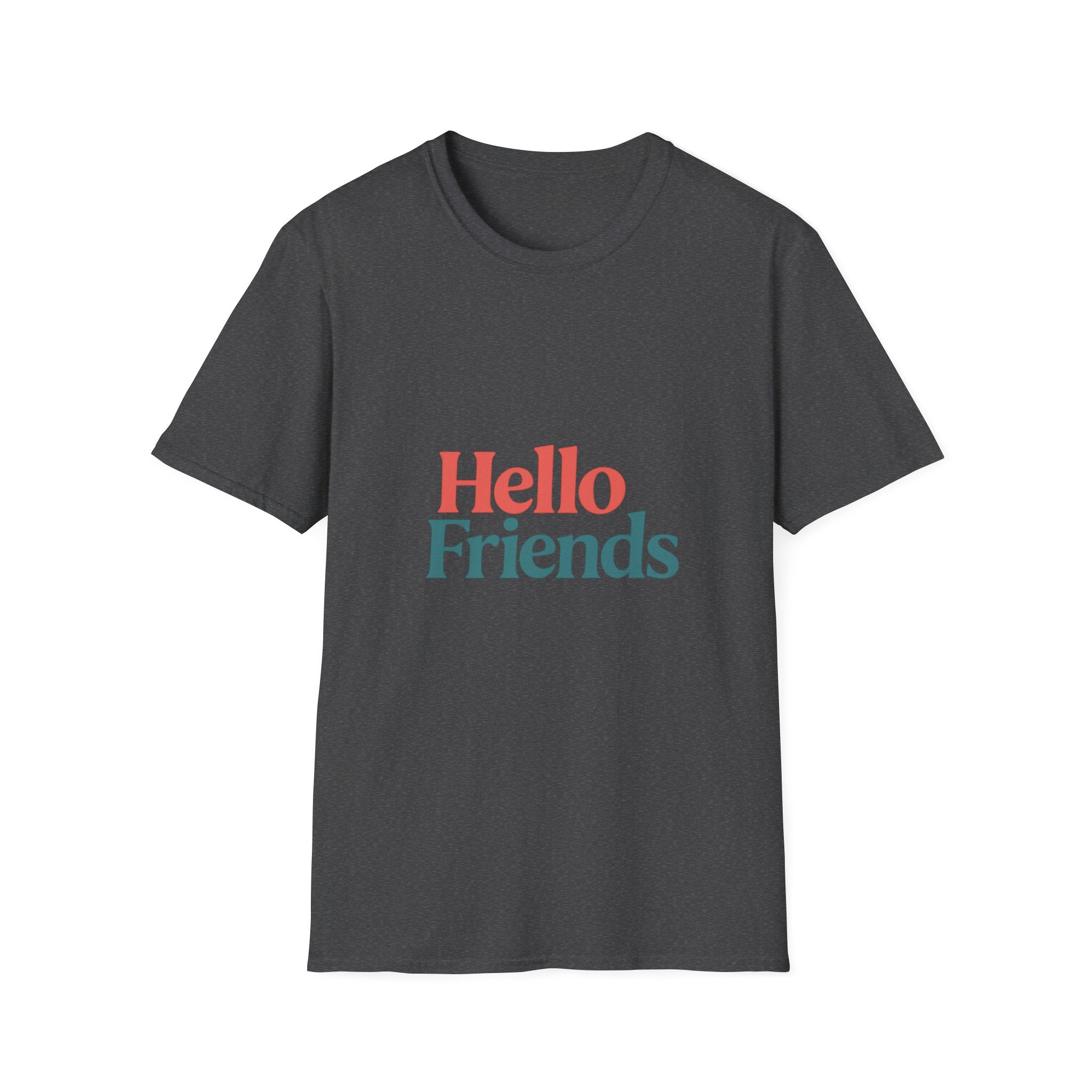 Hello Friends T-Shirt — Retro Two-Tone Greeting Tee