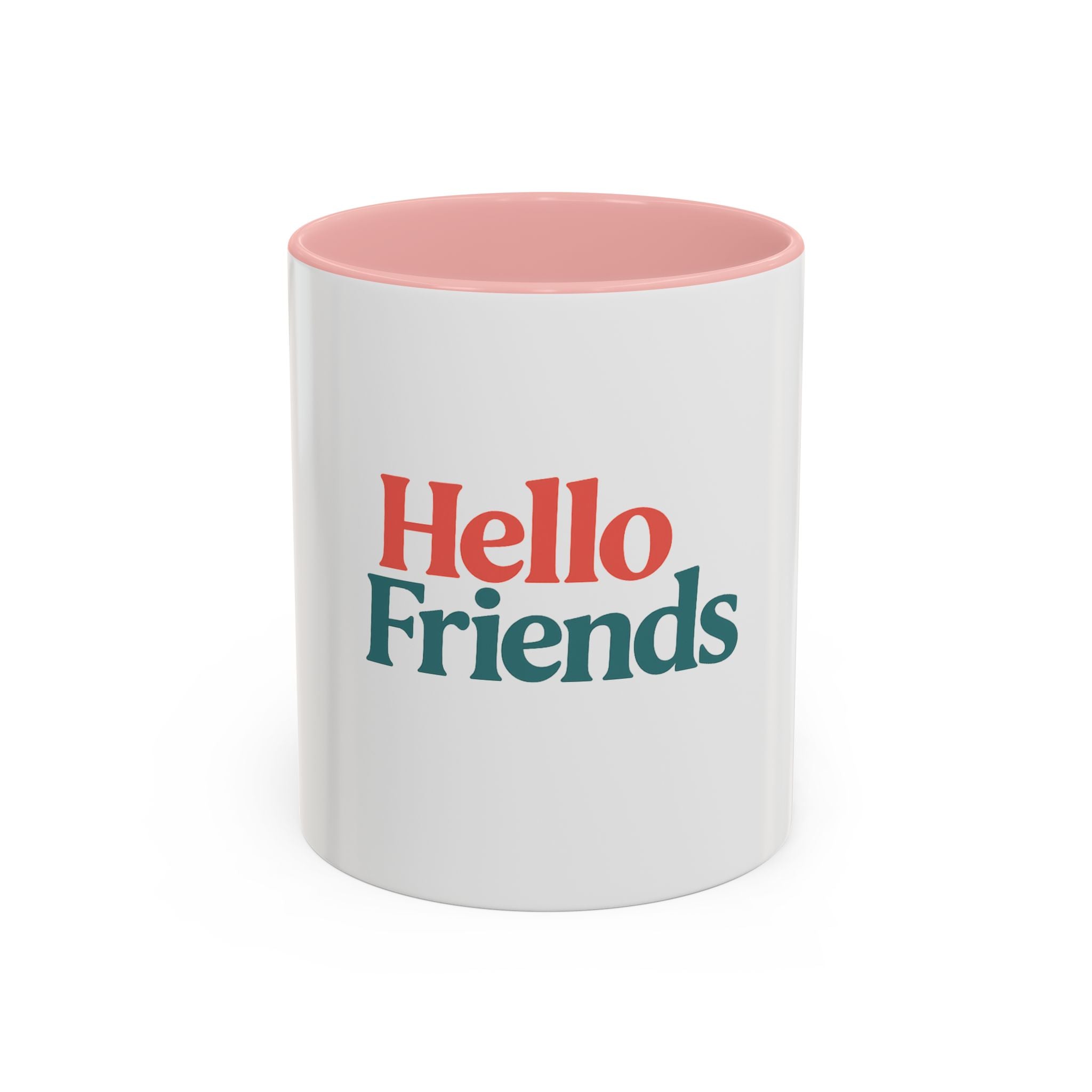 Hello Friends Accent Coffee Mug - Retro Color Typography 11/15oz
