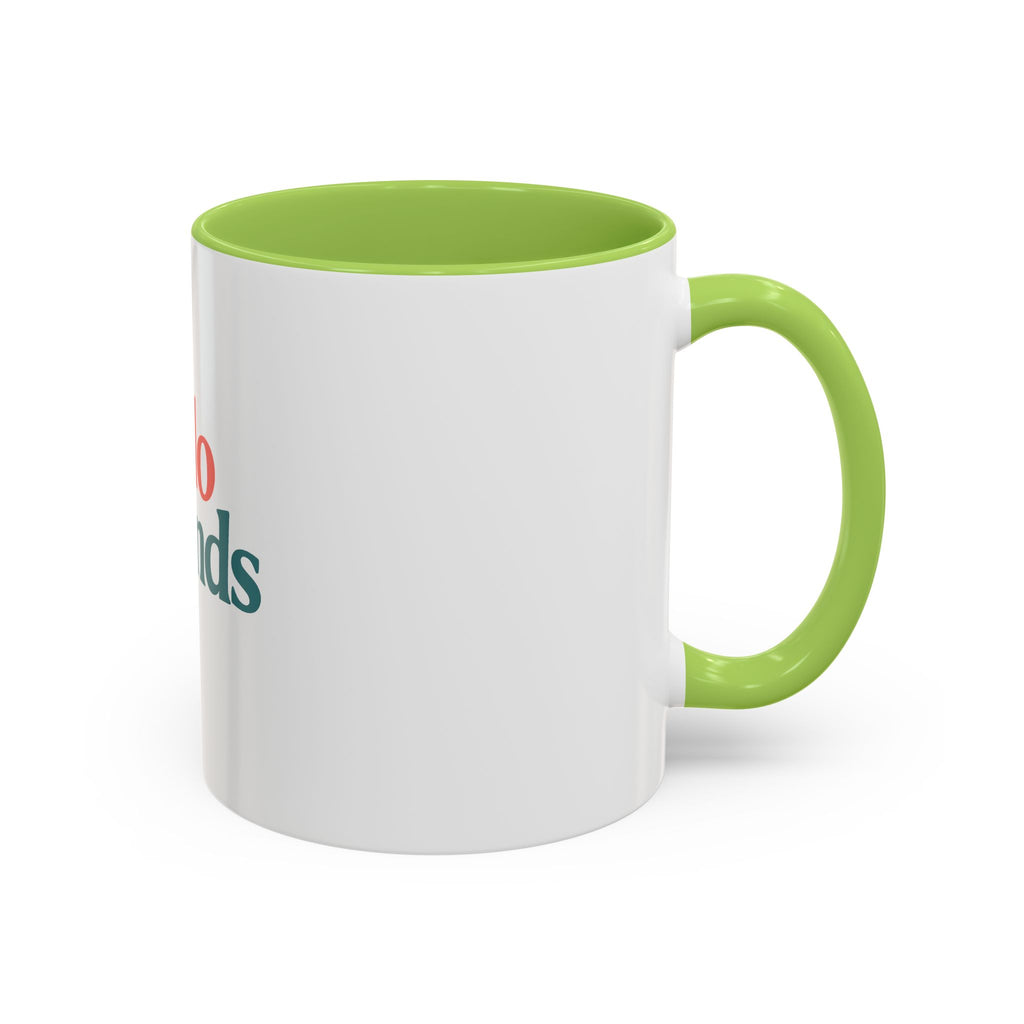 Hello Friends Accent Coffee Mug - Retro Color Typography 11/15oz